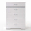 Naima II 6 Storage Drawers Chest, White High Gloss Finish Acme