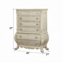 Ragenardus 6 Storage Drawers Chest, Antique White Finish Acme