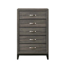 Valdemar 5 Storage Drawers Chest, Weathered Gray Finish Acme