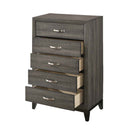 Valdemar 5 Storage Drawers Chest, Weathered Gray Finish Acme