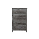 Vidalia 5 Storage Drawers Chest, Rustic Gray Oak Finish Acme