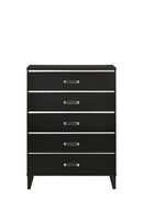 Chelsie 5 Storage Drawers  Chest, Black Finish Acme