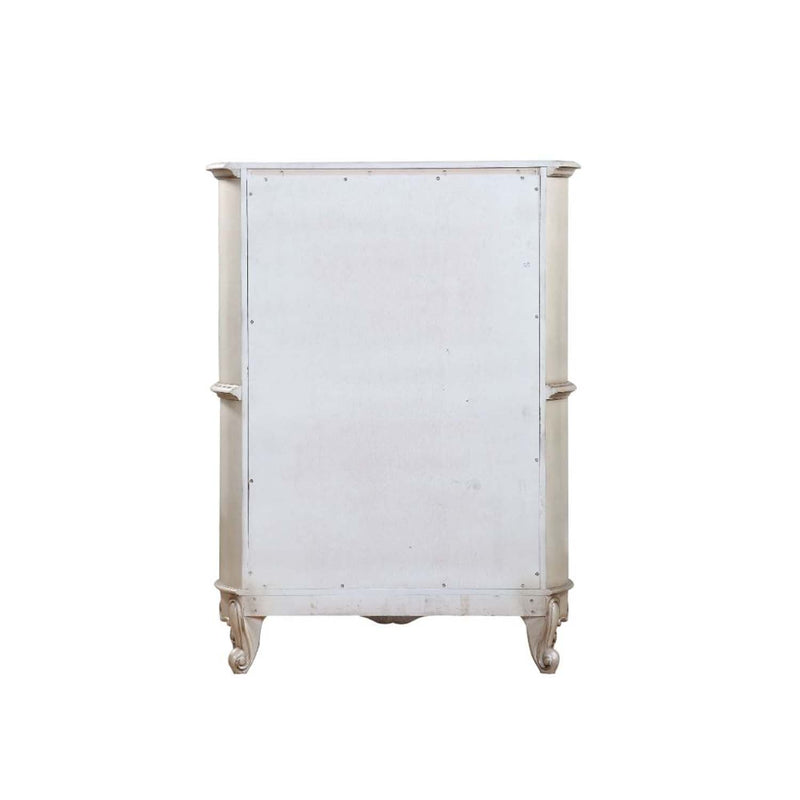 Gorsedd 5 Storage Drawers Chest, Golden Ivory Finish Acme