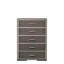 Escher 5 Storage Drawer Chest, Gray Oak Finish Acme
