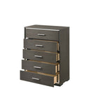 Escher 5 Storage Drawer Chest, Gray Oak Finish Acme
