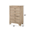 Miquell 5 Storage Drawers Chest, Natural Finish Acme