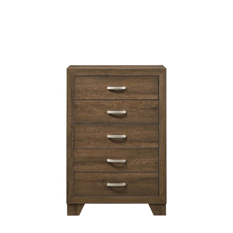 Miquell 5 Storage Drawers Chest, Oak Finish Acme
