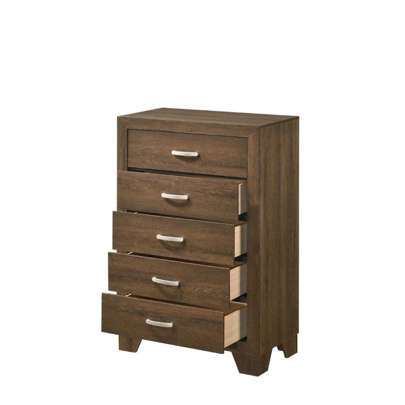 Miquell 5 Storage Drawers Chest, Oak Finish Acme