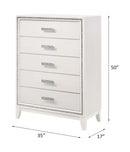 Haiden 5 Storage Drawers Chest, White Finish Acme