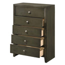 Ilana 5 Storage Drawers Chest, Gray Finish Acme