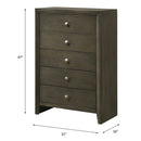 Ilana 5 Storage Drawers Chest, Gray Finish Acme