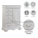 Estrella 6 Storage Drawers & Door Chest, White Finish Acme