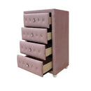 Reggie 4 Storage Drawers Chest, Pink Fabric Acme