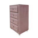 Reggie 4 Storage Drawers Chest, Pink Fabric Acme