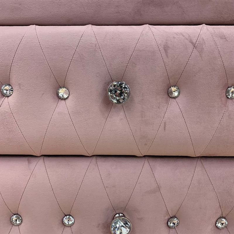 Reggie 4 Storage Drawers Chest, Pink Fabric Acme