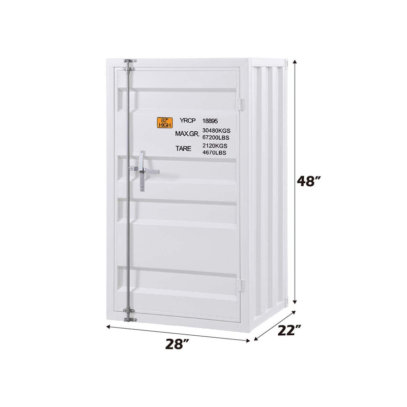 Cargo 1 Metal Door Chest, White Finish Acme