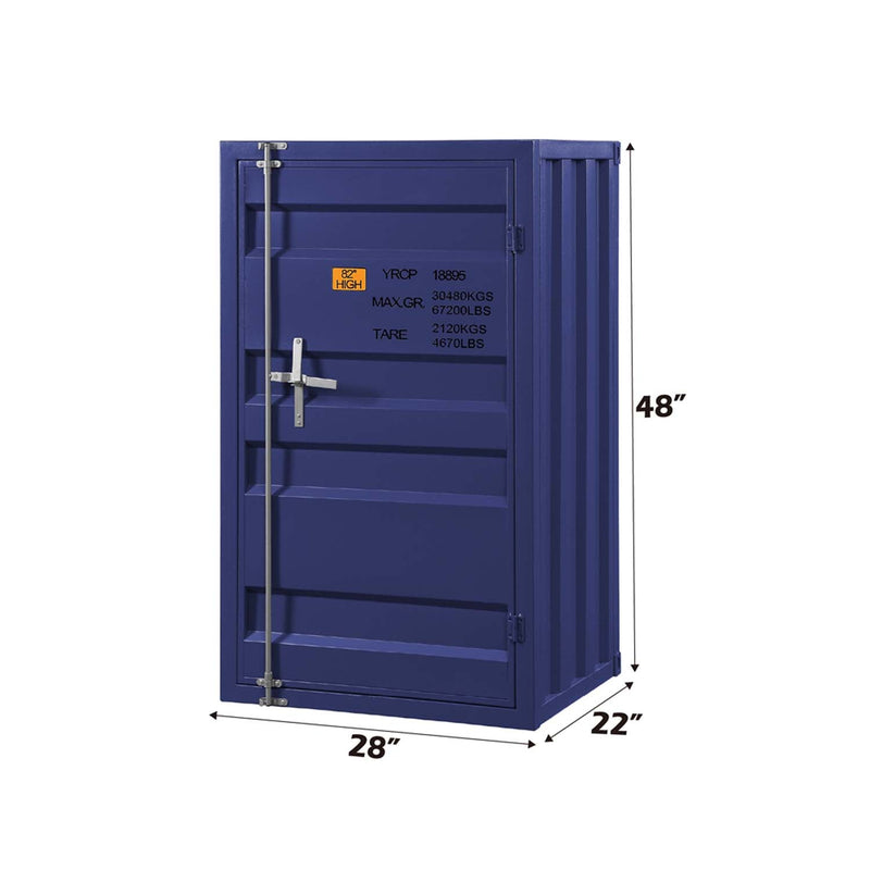 Cargo 1 Metal Door Chest, Blue Finish Acme