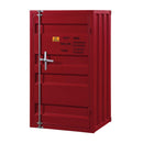 Cargo 1 Metal Door Chest, Red Finish Acme