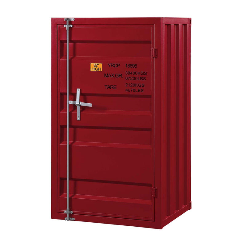 Cargo 1 Metal Door Chest, Red Finish Acme