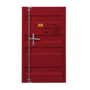 Cargo 1 Metal Door Chest, Red Finish Acme