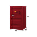 Cargo 1 Metal Door Chest, Red Finish Acme
