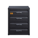 Cargo w/4 Drawers 4 Storage Drawers Chest, Gunmetal Finish Acme
