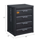 Cargo w/4 Drawers 4 Storage Drawers Chest, Gunmetal Finish Acme