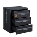 Cargo w/3 Drawers 3 Storage Drawers Chest, Gunmetal Finish Acme