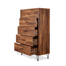 Deoss 5 Storage Drawers Chest, Walnut Finish Acme