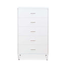 Deoss 5 Storage Drawers Chest, White Finish Acme