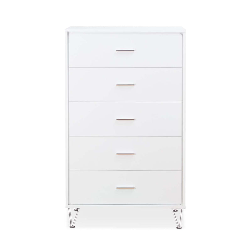 Deoss 5 Storage Drawers Chest, White Finish Acme