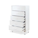 Deoss 5 Storage Drawers Chest, White Finish Acme