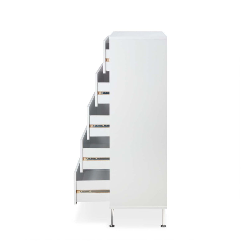Deoss 5 Storage Drawers Chest, White Finish Acme
