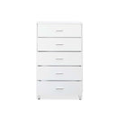 Deoss 5 Storage Drawers Chest, White Finish Acme