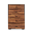 Eloy 5 Storage Drawers Chest, Walnut & Espresso Finish Acme