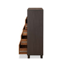 Eloy 5 Storage Drawers Chest, Walnut & Espresso Finish Acme