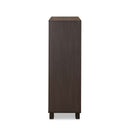 Eloy 5 Storage Drawers Chest, Walnut & Espresso Finish Acme