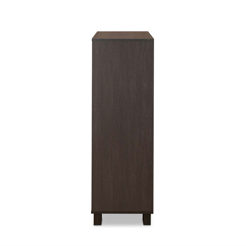 Eloy 5 Storage Drawers Chest, Walnut & Espresso Finish Acme