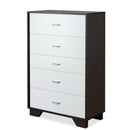 Eloy 5 Storage Drawers Chest, White & Espresso Finish Acme