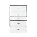 Eloy 5 Storage Drawers Chest, White & Espresso Finish Acme