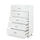 Elms 5 Storage Drawers Chest, White Finish Acme
