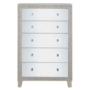 Sliverfluff 5 Storage Drawers Chest, Mirrored & Champagne Finish Acme