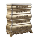 Seville 5 Storage Drawers Chest, Gold Finish Acme