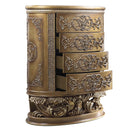 Constantine 4 Storage Drawers Chest, Brown & Gold Finish Acme