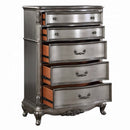 Ariadne 5 Storage Drawers Chest, Antique Platinum Finish Acme