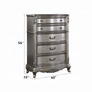 Ariadne 5 Storage Drawers Chest, Antique Platinum Finish Acme