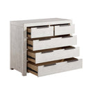 Celerina 6 Storage Drawers Chest, Weathered White Finish Acme