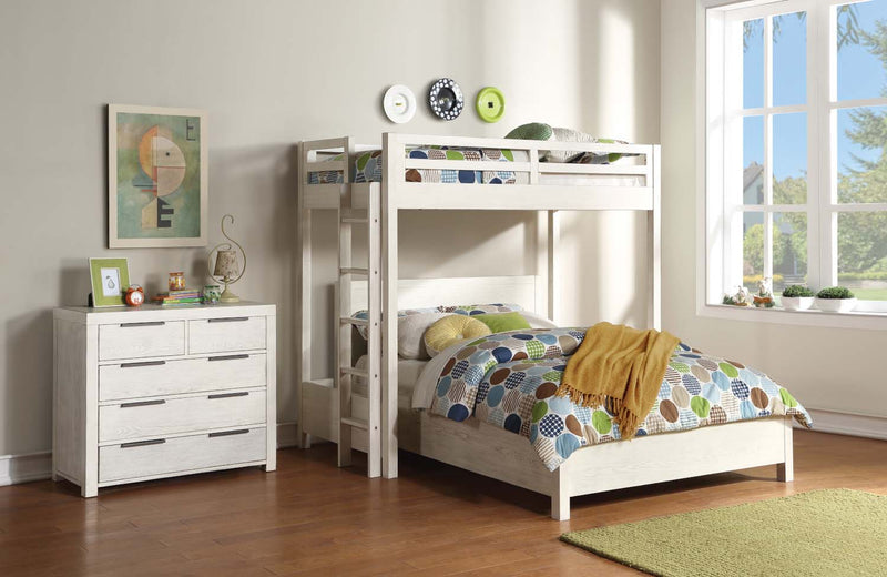 Celerina 6 Storage Drawers Chest, Weathered White Finish Acme