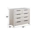 Celerina 6 Storage Drawers Chest, Weathered White Finish Acme