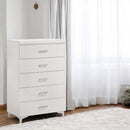Casilda 5 Storage Drawers Chest, White Finish Acme